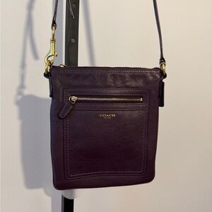 Vintage Coach Legacy Leather Swingpack Bag in Plum